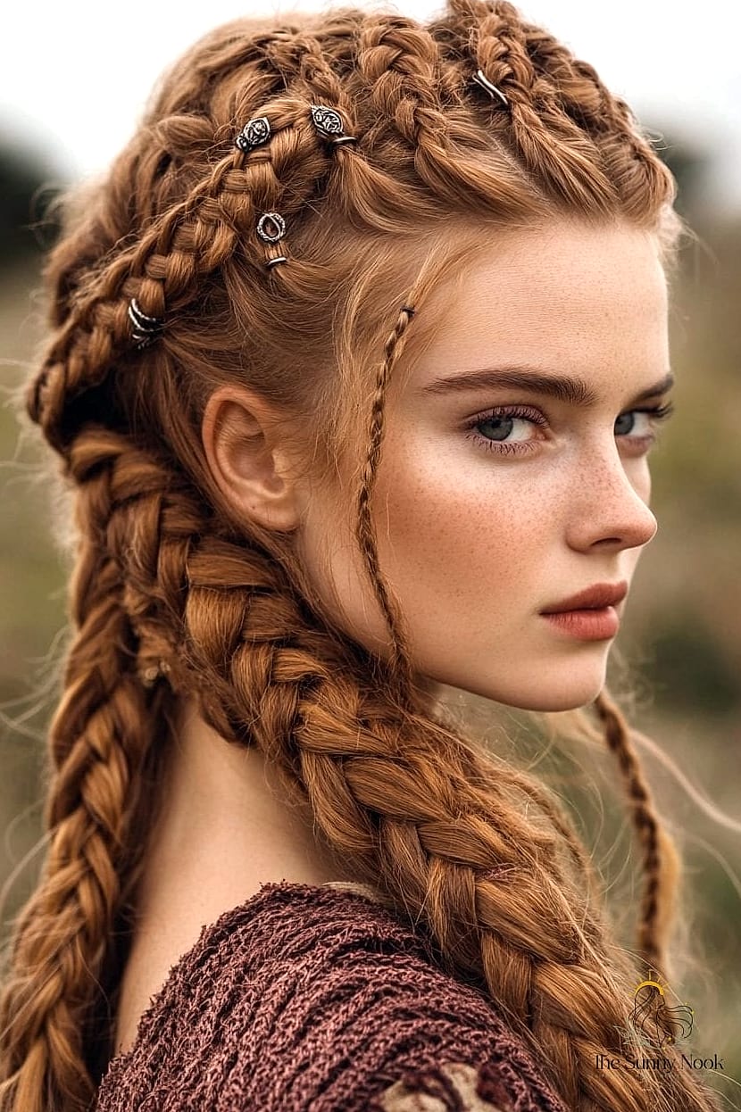 30 Elegant Hairstyles For Curly Hair We're Obsessed With Right Now 21 Viking Braids for Women to Unleash the Shieldmaiden