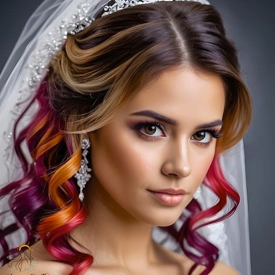 17 Short Hair Hairstyles For Wedding Indian to Save Before They Blow Up 18 Vivid Burgundy Balayage with Money Pieces