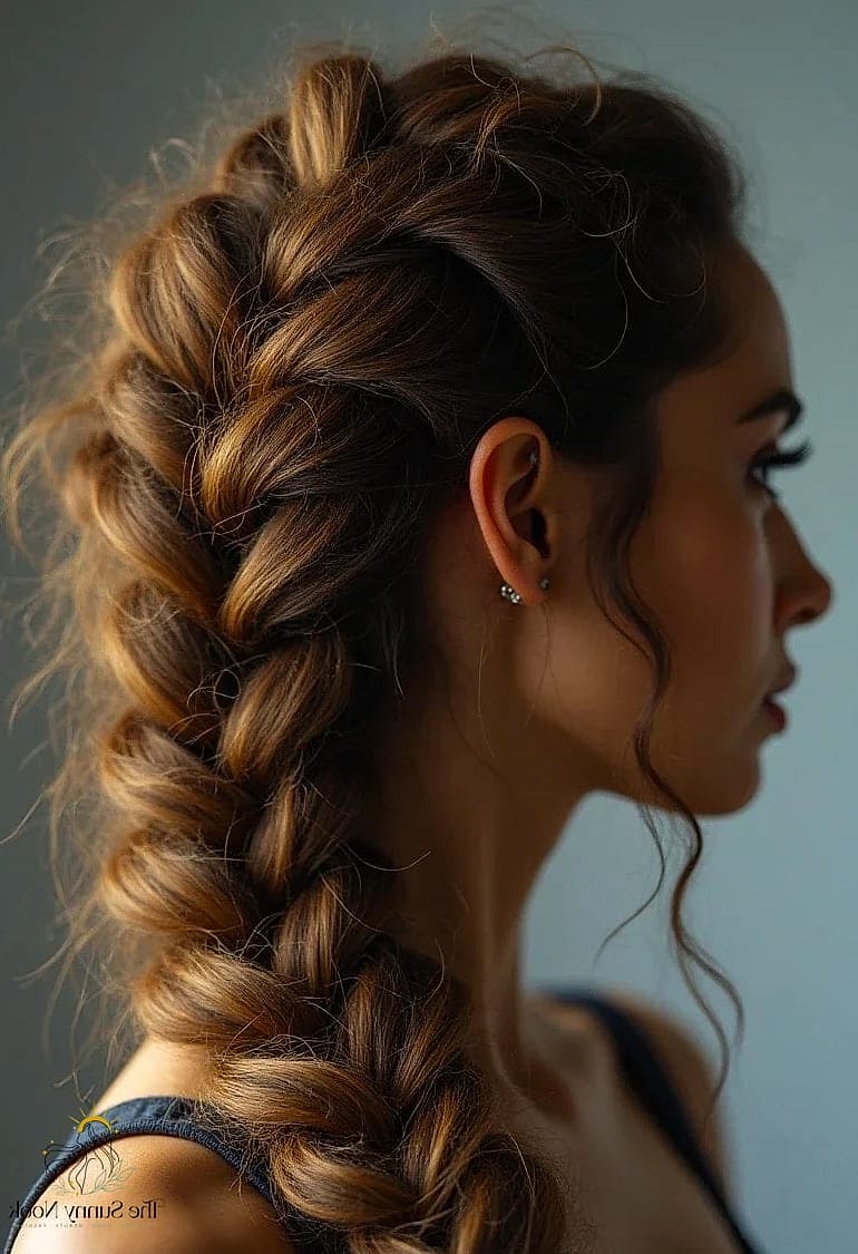 27 Stunning One Braid Hairstyles Worth Bookmarking Today 18 Voluminous Pull-Through Braid