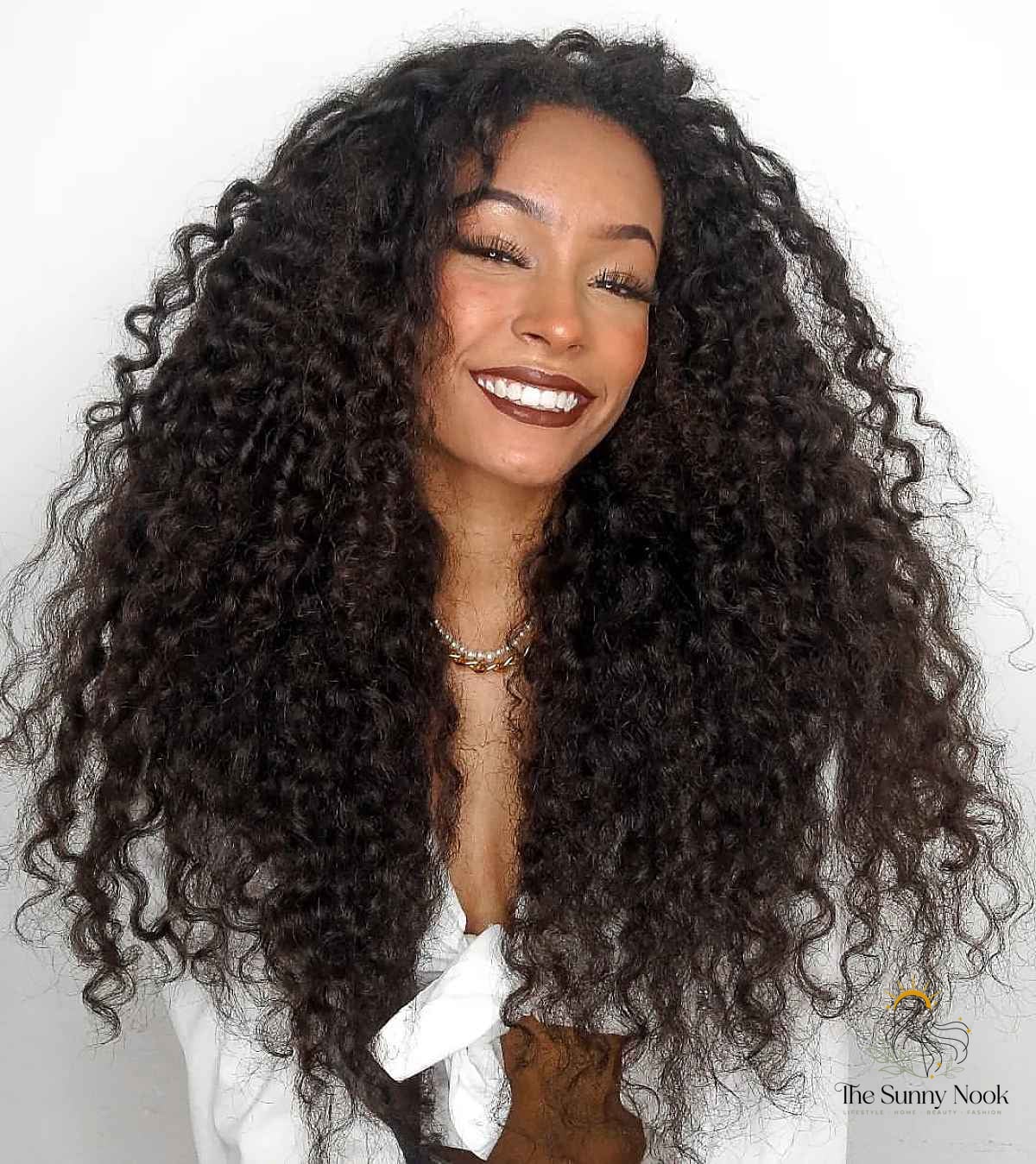 Waist-Length Layered Cut for Kinky Hair