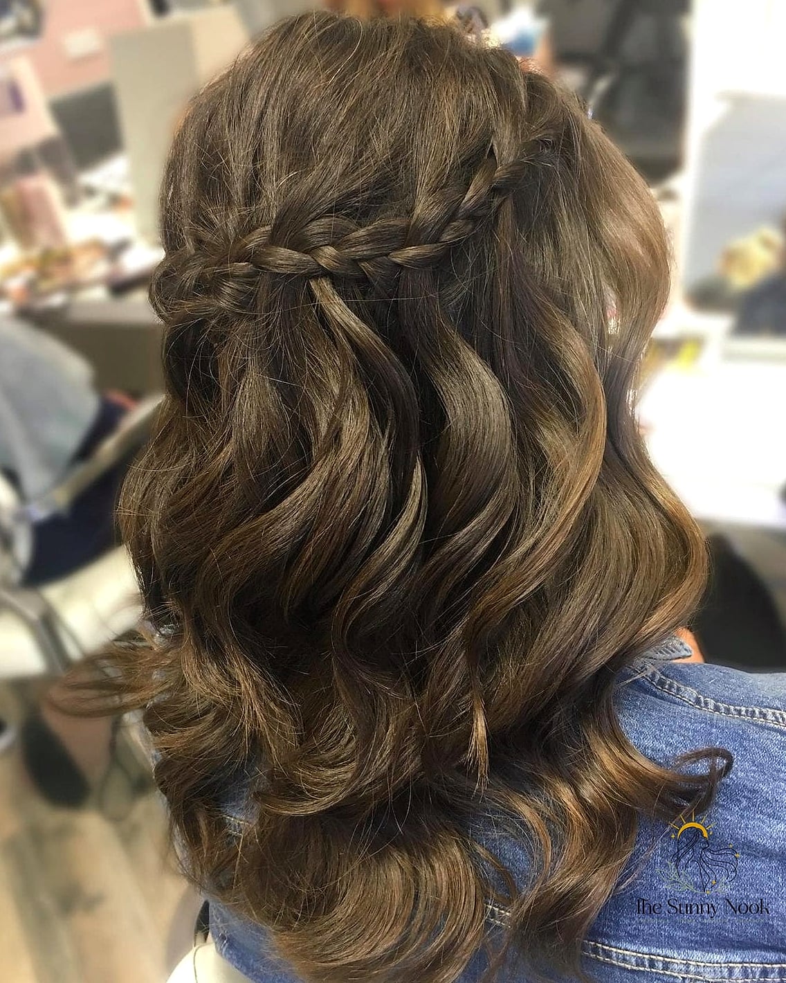 27 Stunning One Braid Hairstyles Worth Bookmarking Today 6 Waterfall Braid with Loose Waves