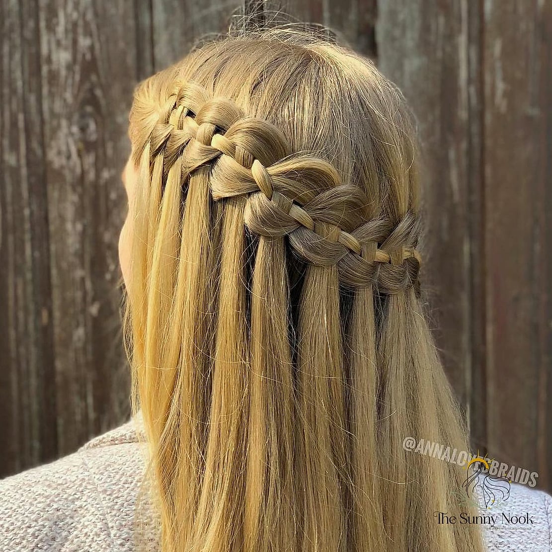 13 Cute Hairstyles For Braids That Are Both Cute and Low Maintenance 4 Waterfall Braid