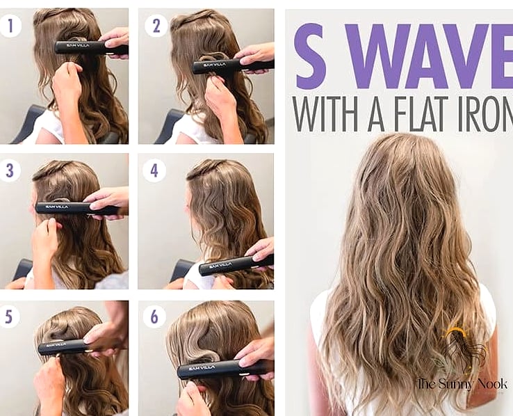 19 Curly Hairstyles Easy That Are Actually Easy to DIY 14 Waves with a Flat Iron