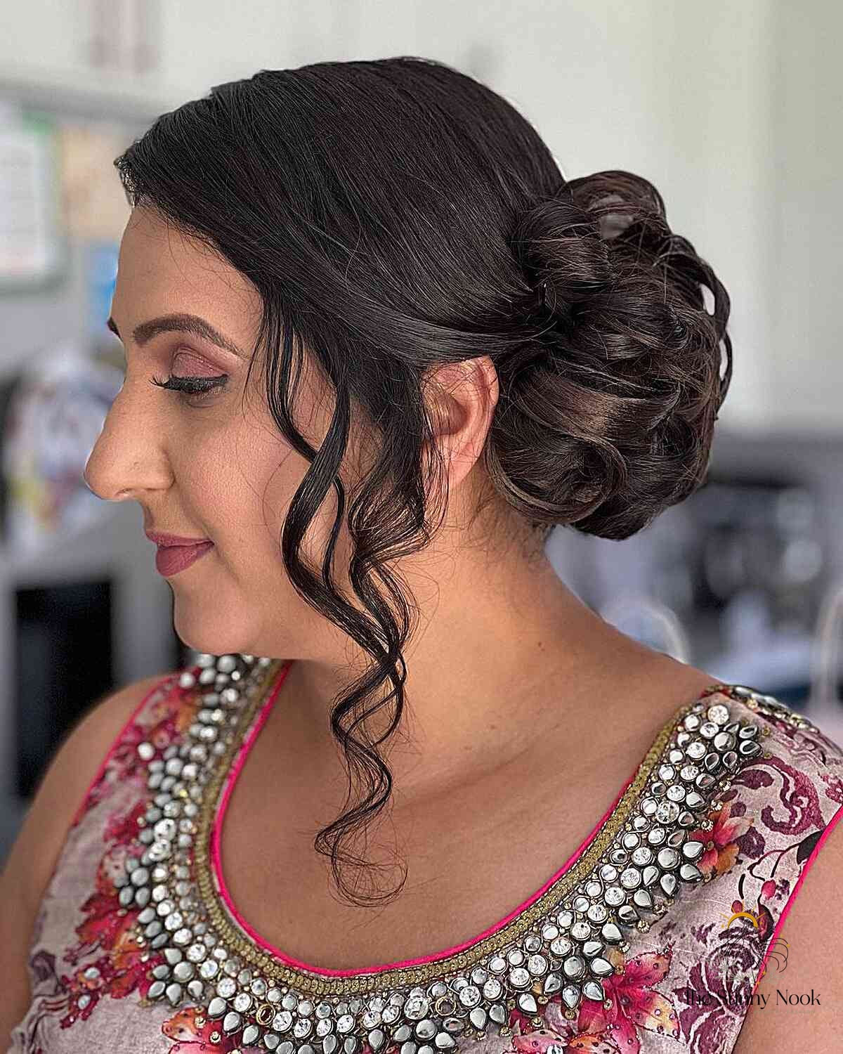 13 Gorgeous Easy Low Bun Hairstyles for Every Hair Type 5 Waves and Side Updo for Mother of the Groom