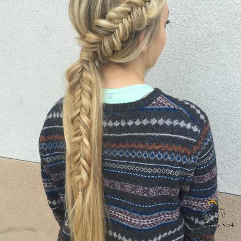 30 Hairstyles For Long Hair Braids That Prove This Trend Is Here to Stay 8 Wispy Fishtail and Pony