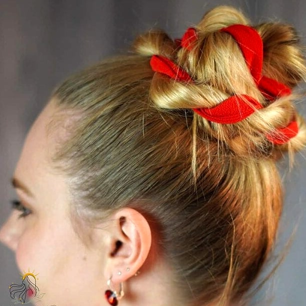 Wrapped Bun Low Updo