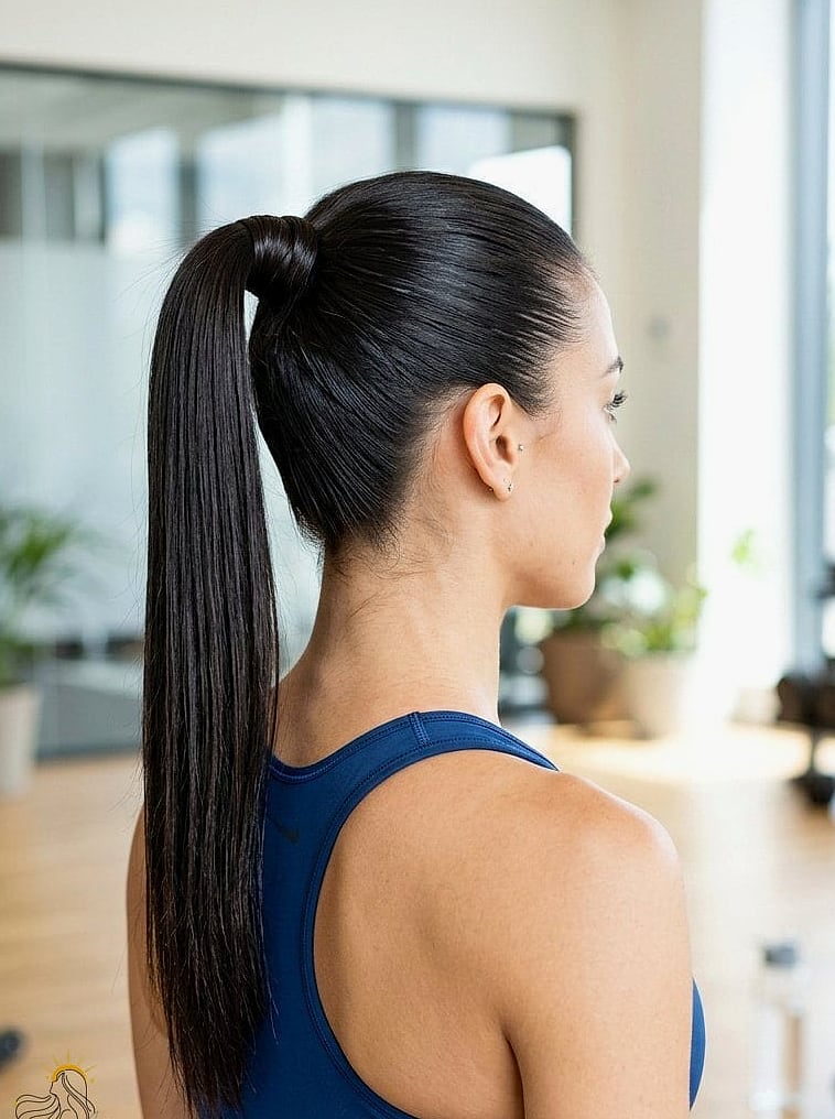 Wrapped Ponytail with Side Part