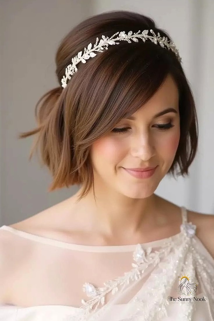 18 Stunning Short Hair Headband Hairstyles Worth Bookmarking Today 17 Asymmetrical Bob with Minimalist Headband