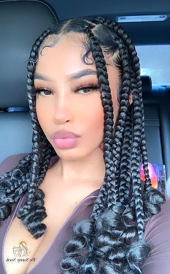 18 Cute Baddie Hairstyles That Are Both Cute and Low Maintenance 12 Baddie Braids (Box Braids)
