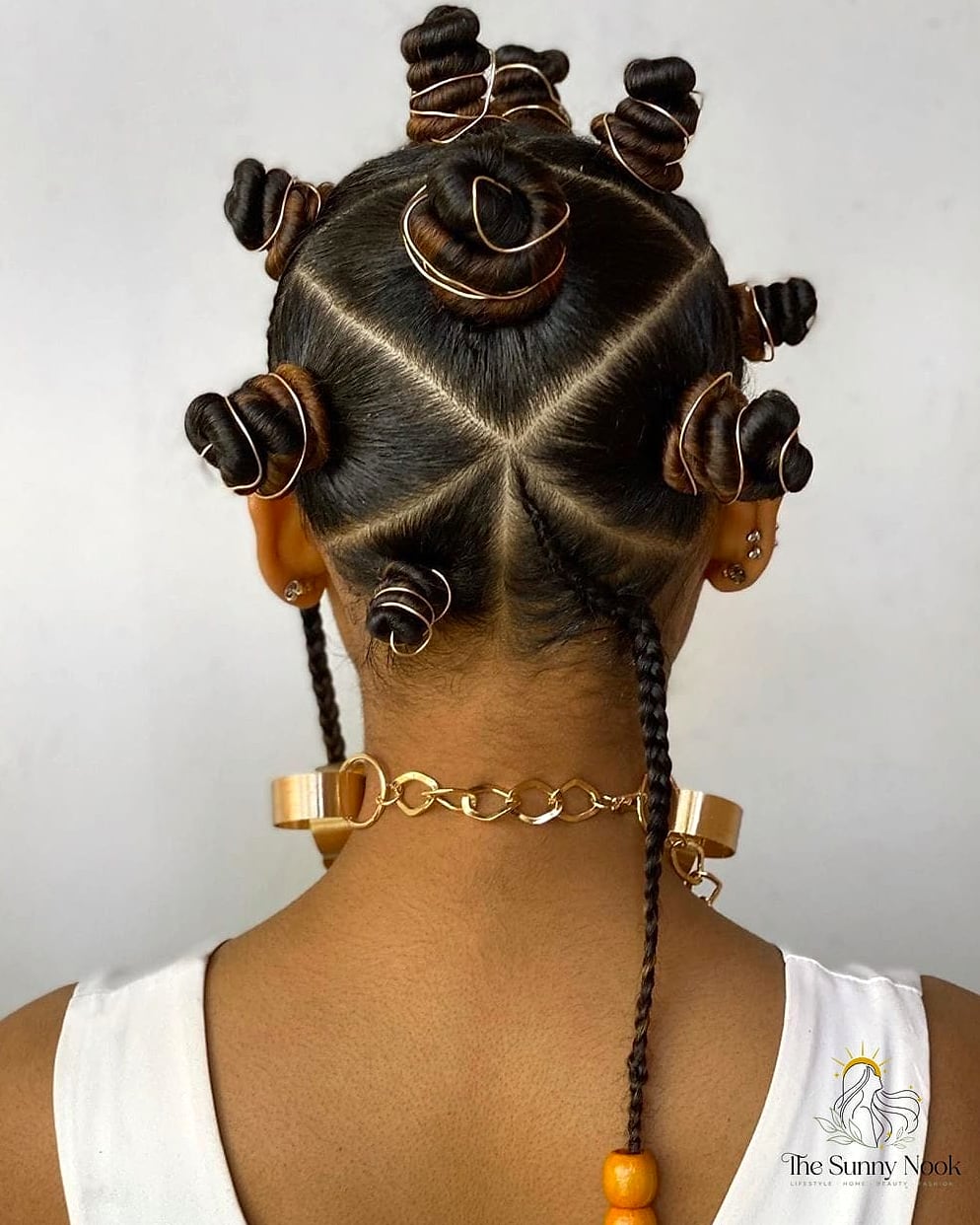 16 Gorgeous Black Women Updo Hairstyles for Every Hair Type 9 Bantu Knot-Out Updo
