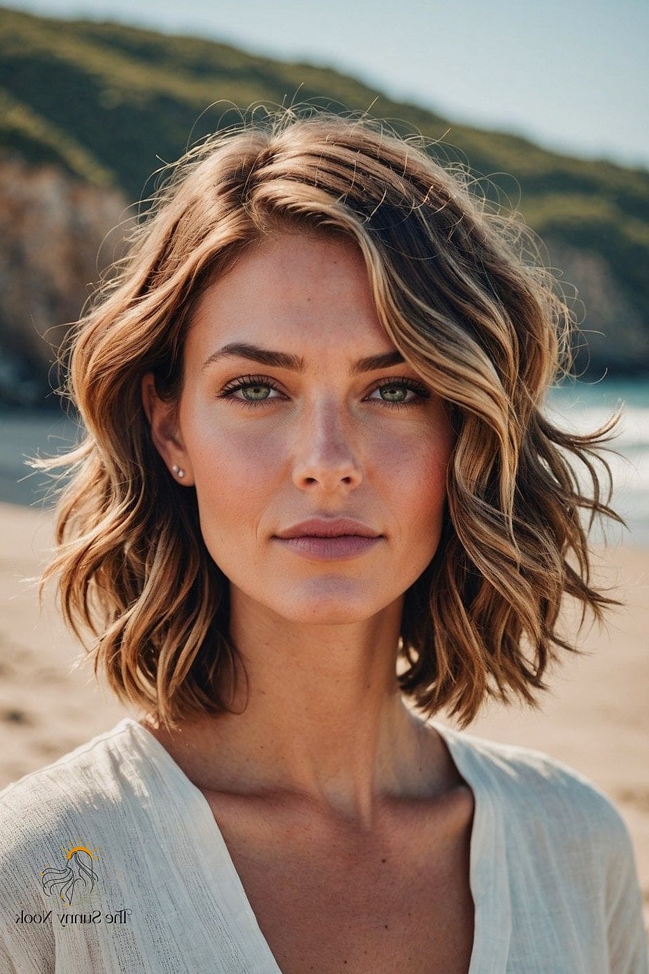 20 Cute Beach Hairstyles That Prove This Trend Is Here to Stay 12 Beachy Bob With Bangs