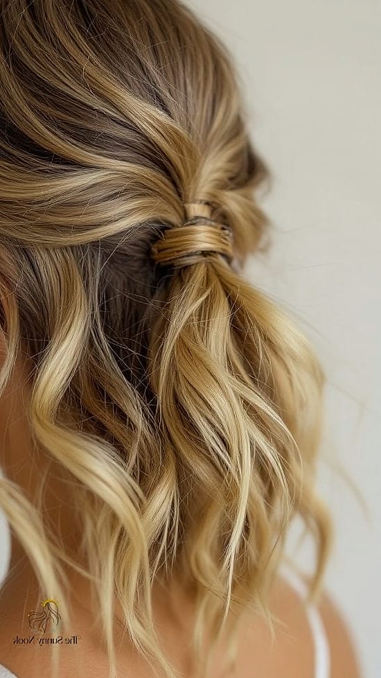 Beachy Waves Half Up Claw Clip