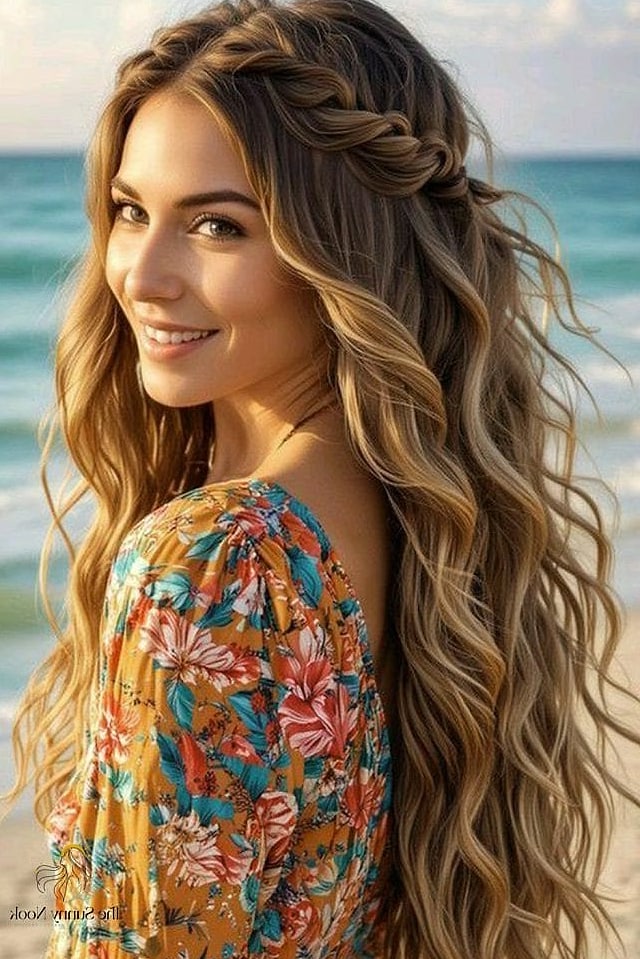 25 Boho Hairstyles For Short Hair That Are Actually Easy to DIY 5 Beachy Waves Lob