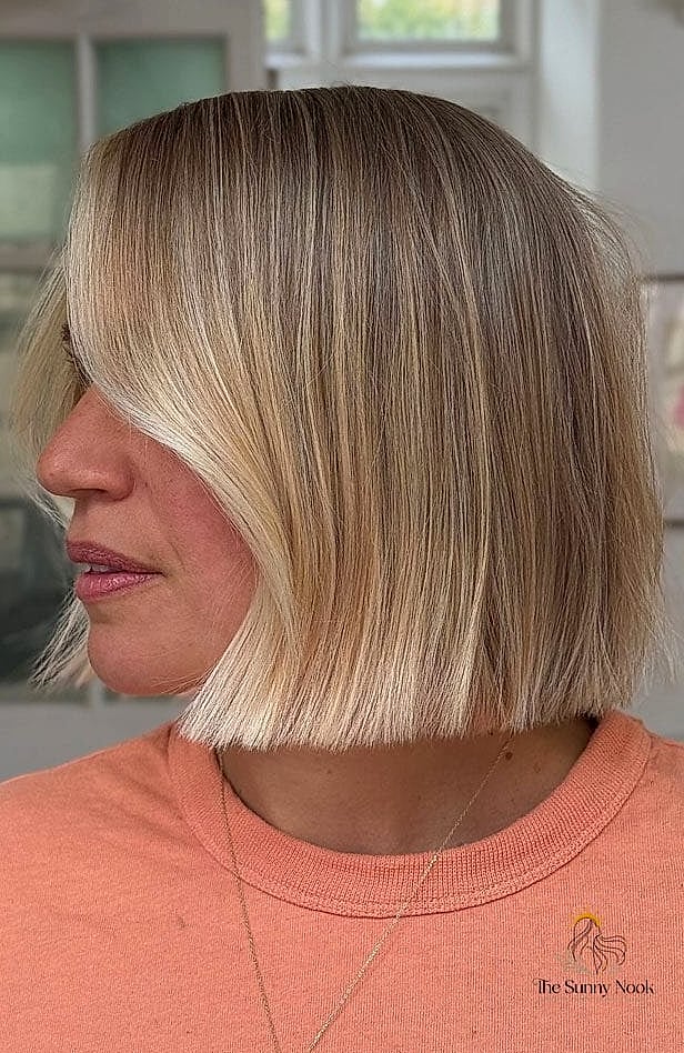 30 Easy Everyday Hairstyles That Are Both Cute and Low Maintenance 10 Blunt Bob With Side Part