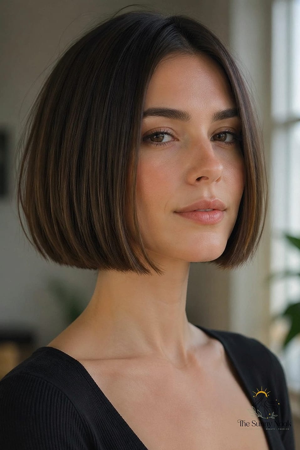 21 Pretty Hairstyles For Short Hair Inspo That's Giving Us Everything 4 Blunt Chin-Length Bob