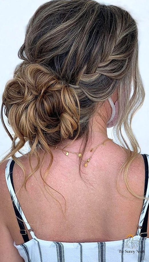 22 Classy Updo Hairstyles That Prove This Trend Is Here to Stay 11 Boho Braided Updo with Loose Tendrils