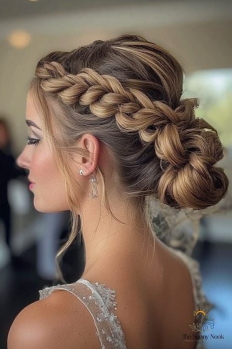 12 Prom Bun Hairstyles You'll Want to Re-Create Immediately 10 Boho Braided Bun