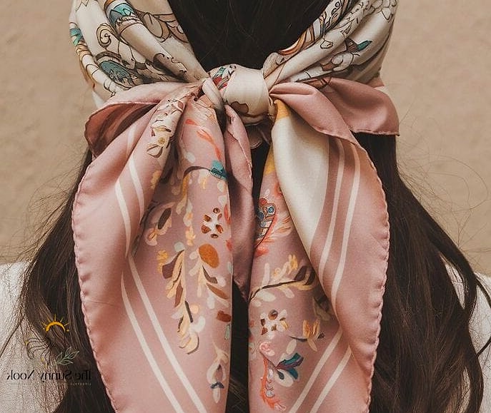 22 Scarf Hairstyles Short Hair to Save Before They Blow Up 12 Boho Layered Wrap
