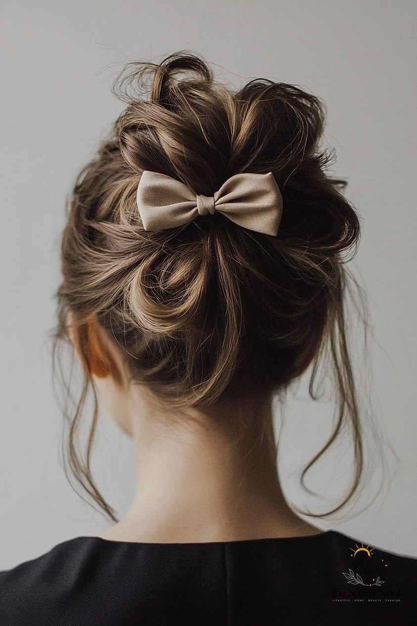 7 Cute Hairstyles With Bows for When You Need a Fresh Change 7 Bow Accent on Loose Waves