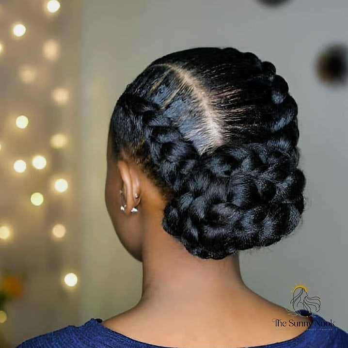 Braided Bun With A Side Twist