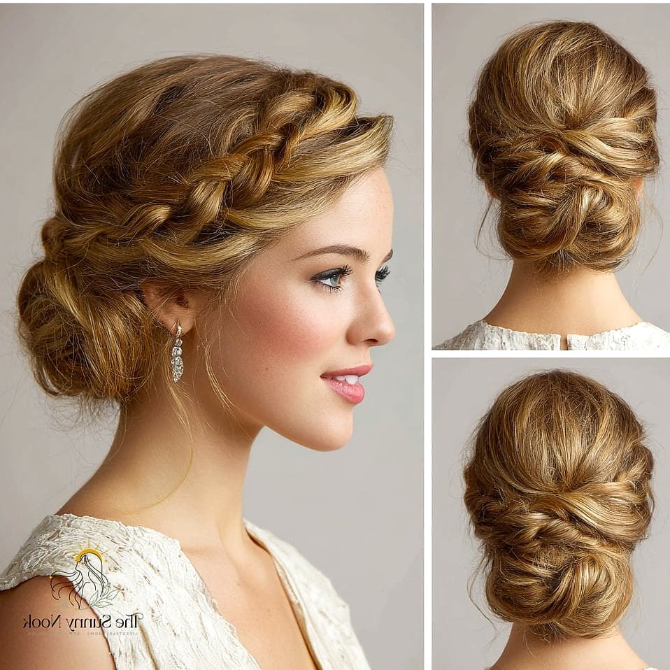 11 Prom Hairstyles Bun for When You Need a Fresh Change 4 Braided Bun with Baby's Breath