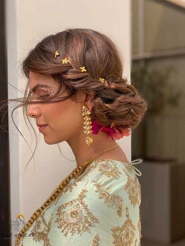 22 Elegant Hairstyles For Wedding Guest That Prove This Trend Is Here to Stay 23 Braided Bun Combo