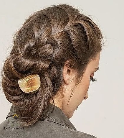 Braided Claw Clip Updo for a Bohemian Touch