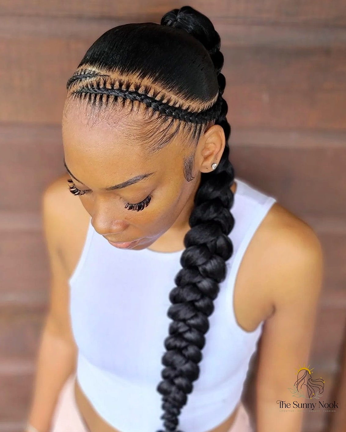 25 Frontal Ponytail Hairstyles That Belong on Your Inspiration Board 9 Braided Crown into Ponytail