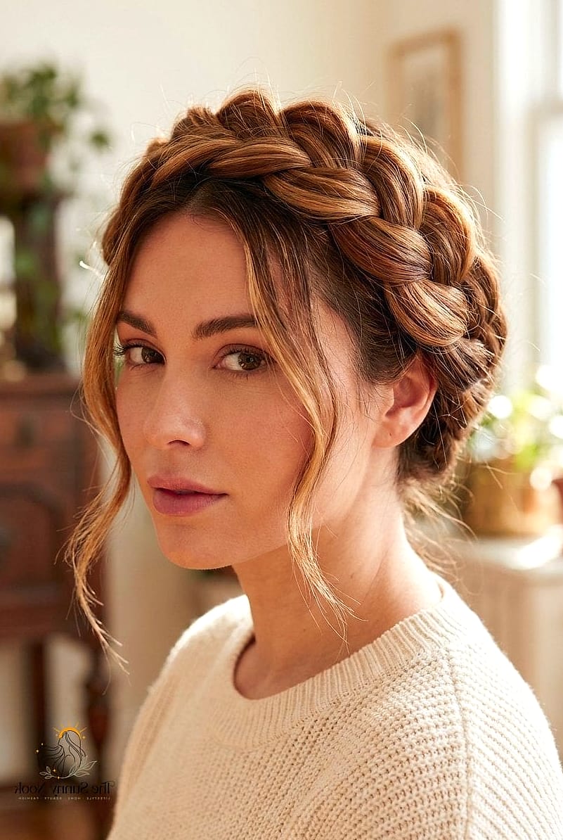 16 Professional Hairstyles For Work That Prove This Trend Is Here to Stay 6 The Braided Crown
