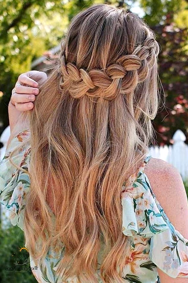 23 Hairstyles For Long Length Hair That Are Both Cute and Low Maintenance 14 The Braided Crown for Long Hair