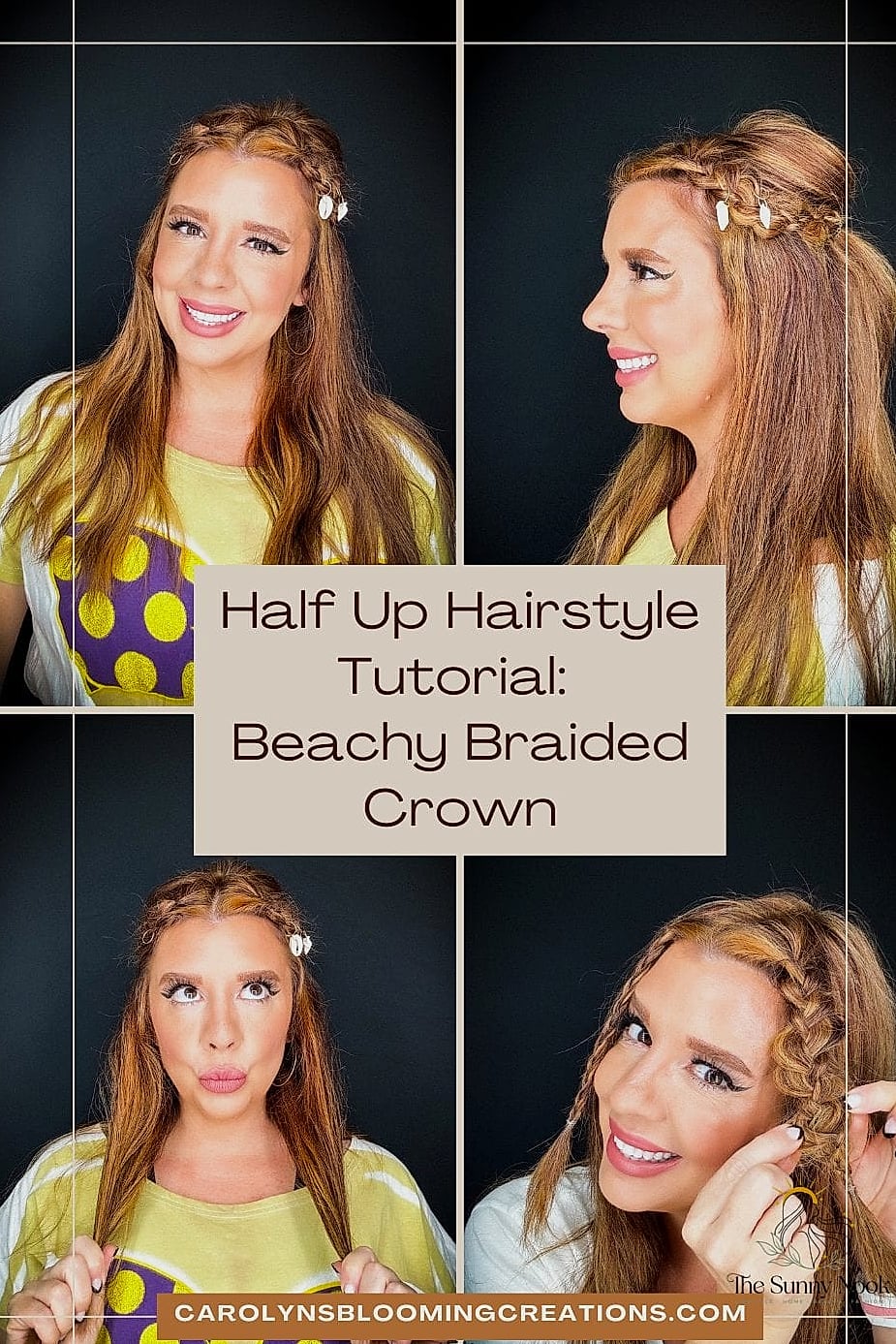 22 Easy Beach Hairstyles That Are Actually Easy to DIY 10 Braided Crown