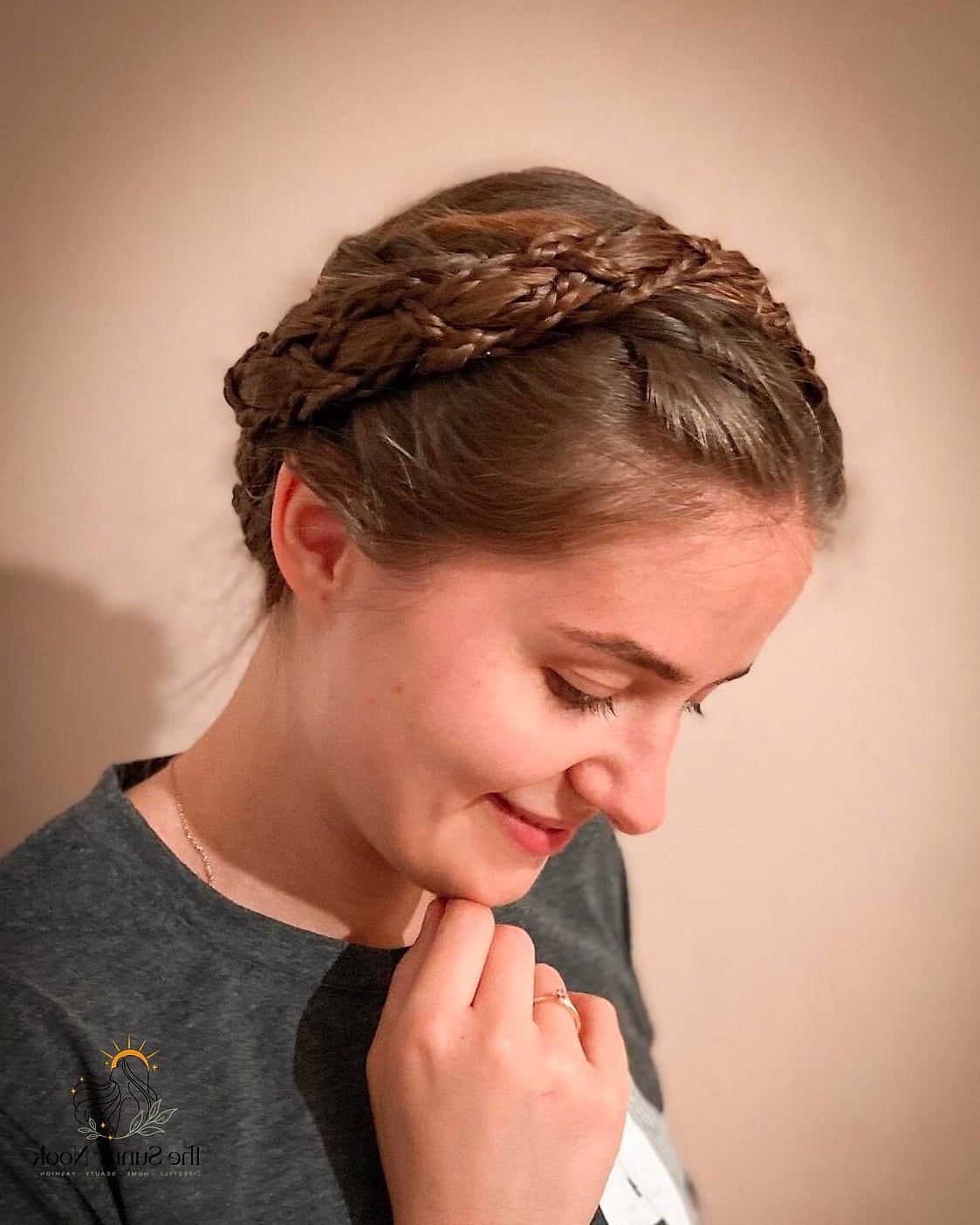 23 Cute Hat Hairstyles That Are Trending on Pinterest This Week 7 Braided Crown With a Newsboy Cap