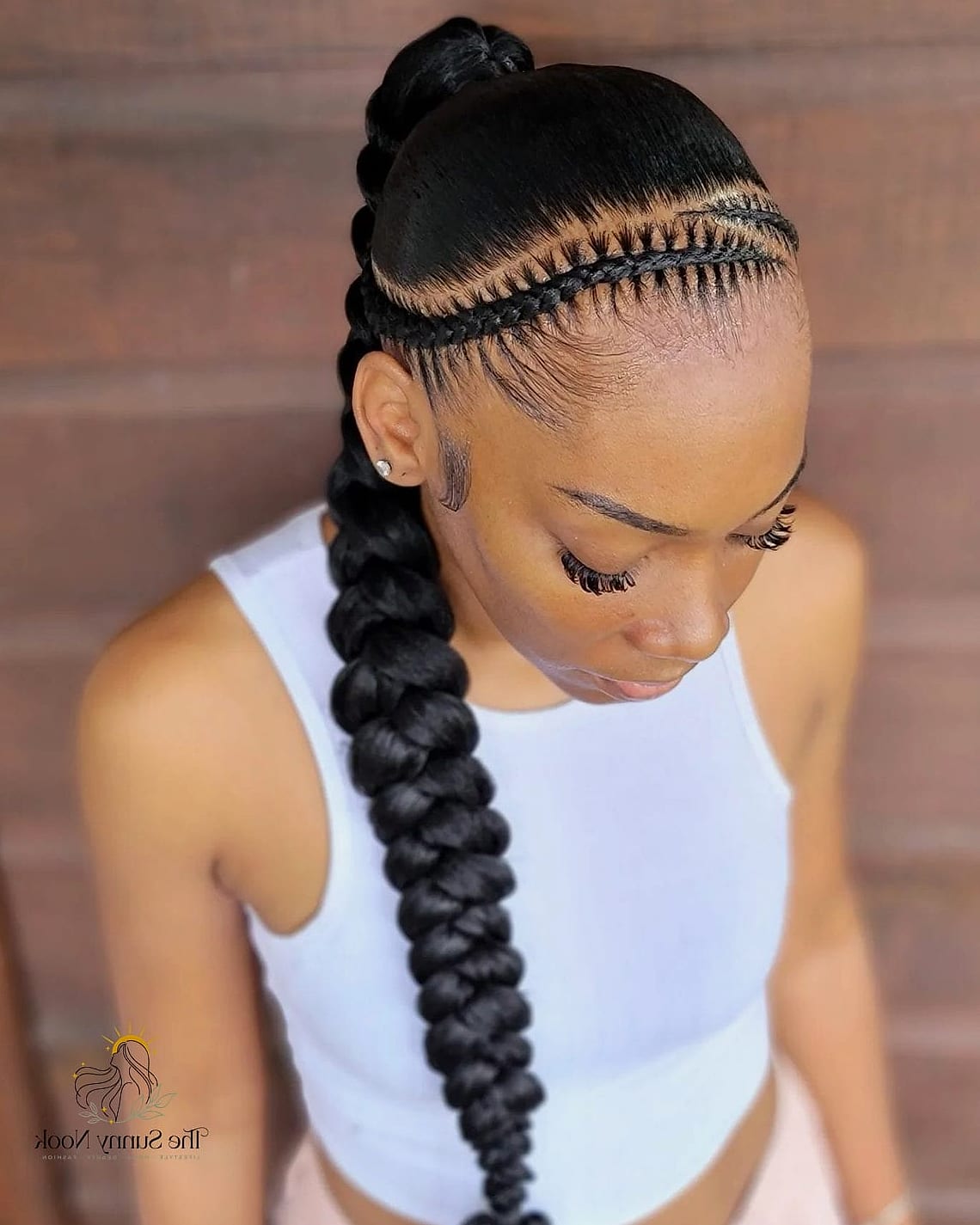 25 Frontal Ponytail Hairstyles That Belong on Your Inspiration Board 23 Braided Pigtail-Inspired Frontal Pony