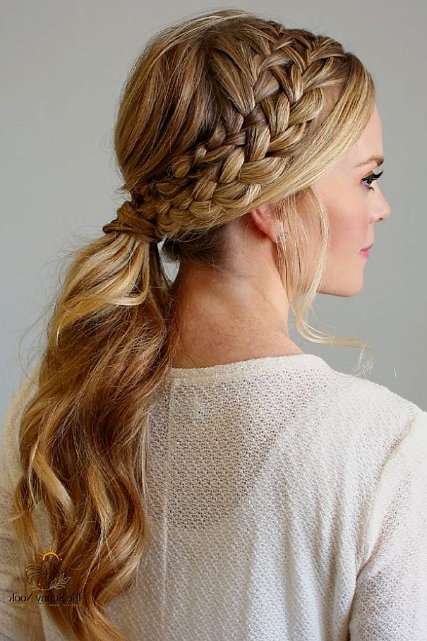 21 Simple Ponytail Hairstyles to Show Your Stylist ASAP 15 Braided Ponytail (French Braid Into A Pony)