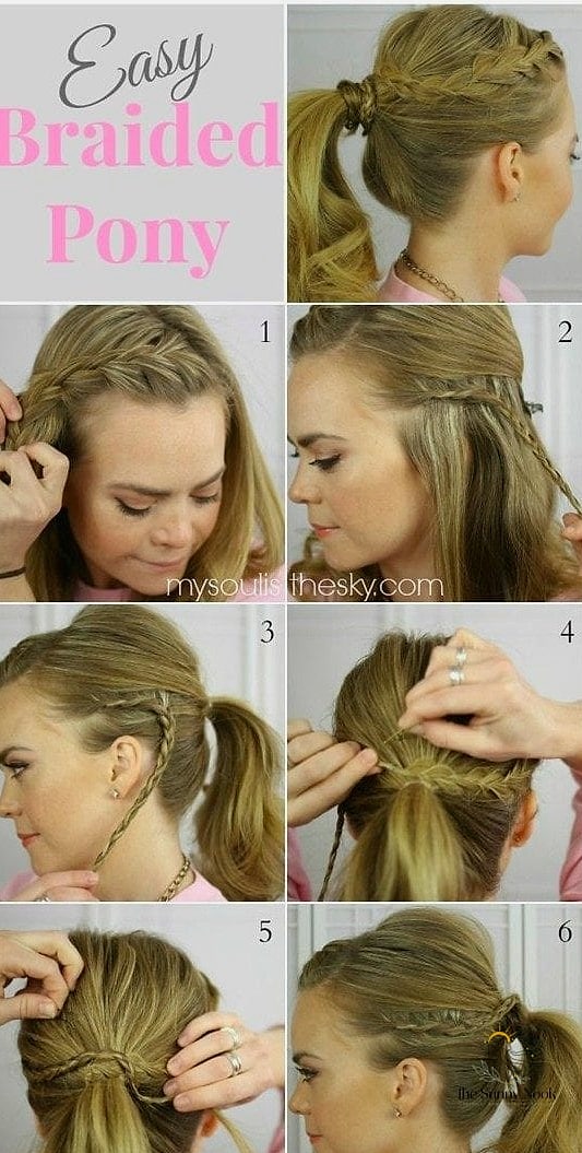 22 Easy Beach Hairstyles That Are Actually Easy to DIY 16 Braided Ponytail