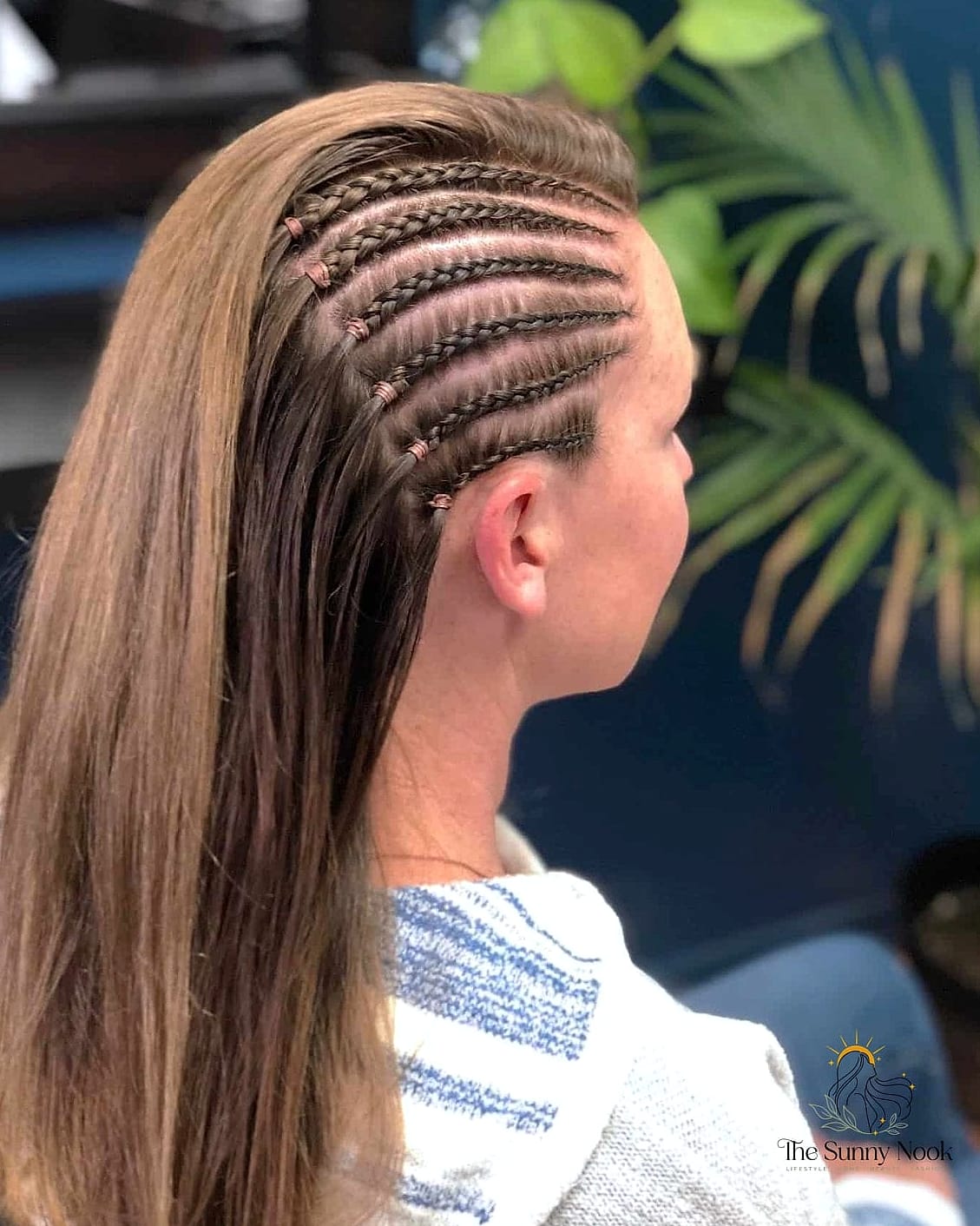 Braided Side Part with Loose Waves