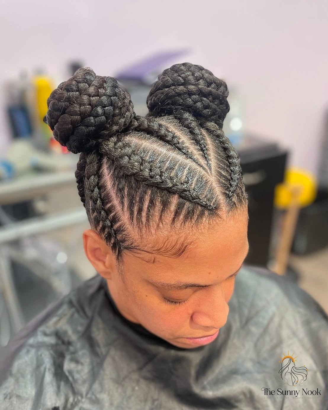 Braided Space Buns