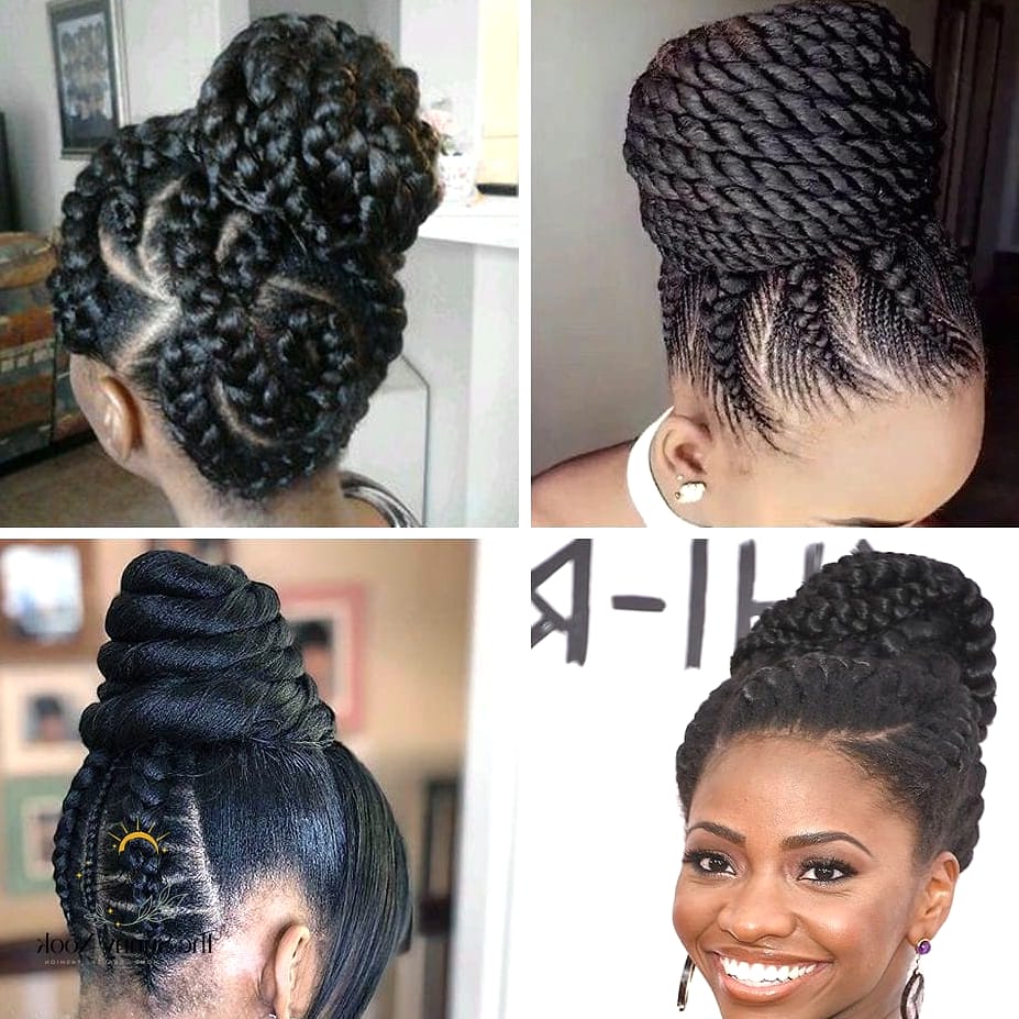 16 Gorgeous Black Women Updo Hairstyles for Every Hair Type 11 Braided Updo with Beads