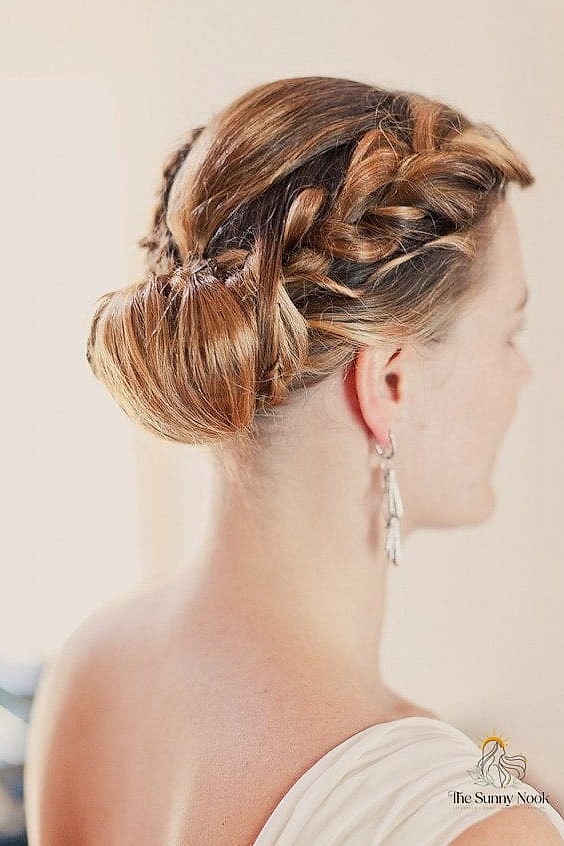 14 Regency Hairstyles Ideas You Need to Try Right Now 10 Braided Updo with Curled Crown