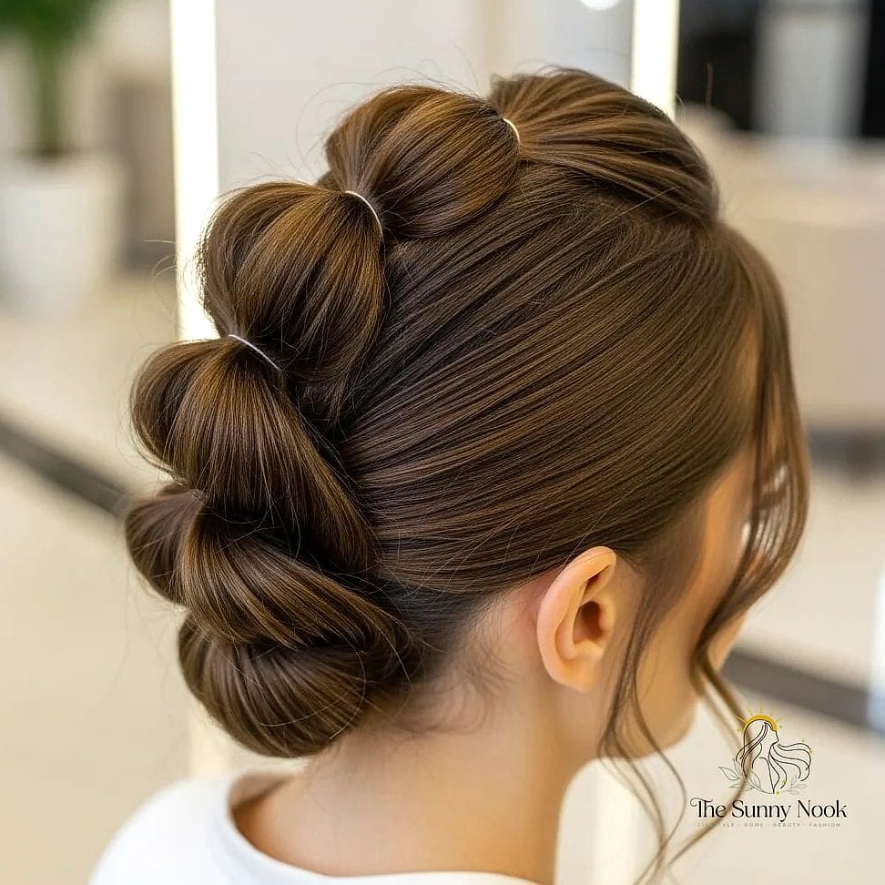 14 Clean Bun Hairstyles for When You Need a Fresh Change 8 The Bubble Bun