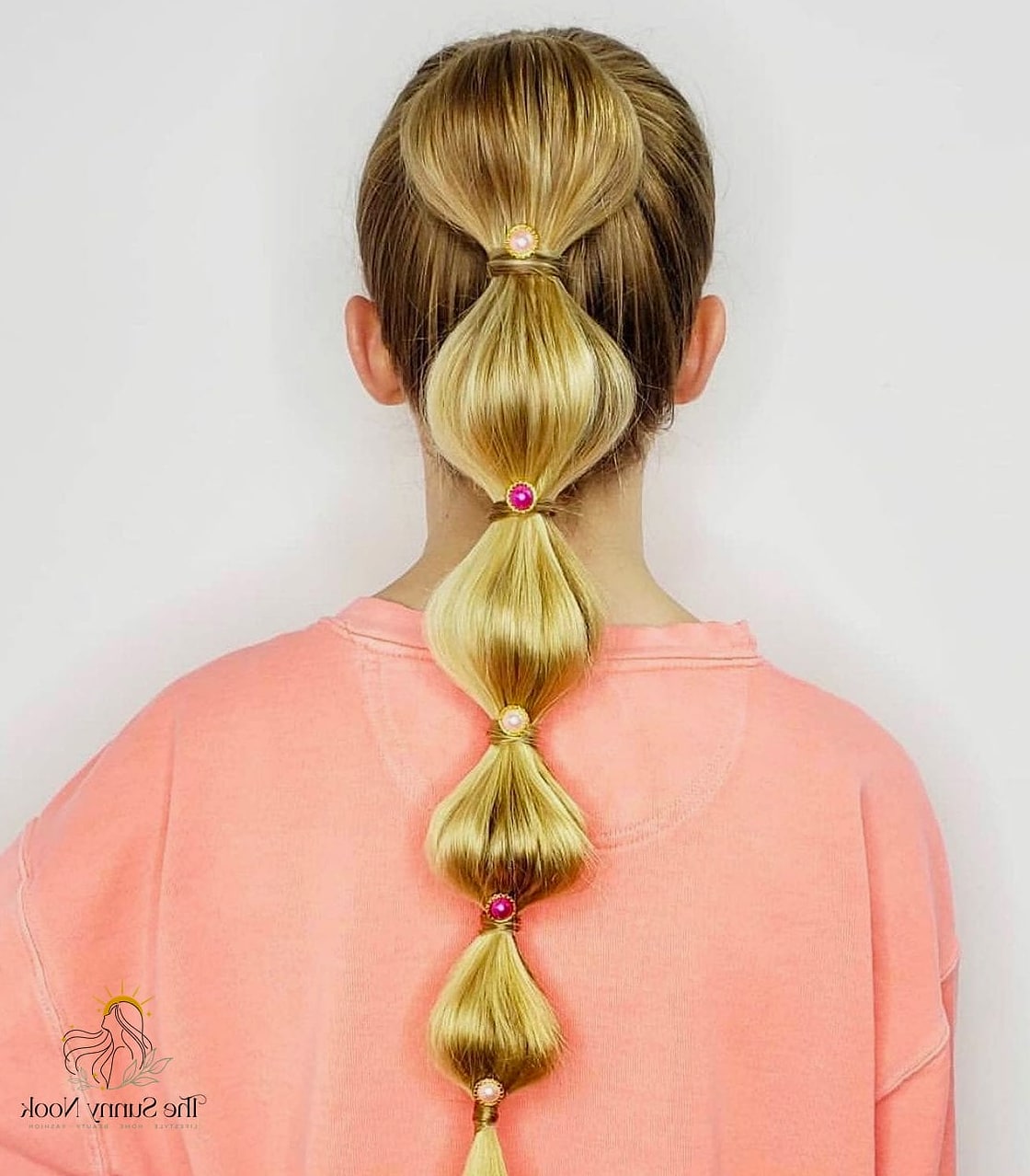 20 Gorgeous First Day Of School Hairstyles for Every Hair Type 11 Bubble Ponytail