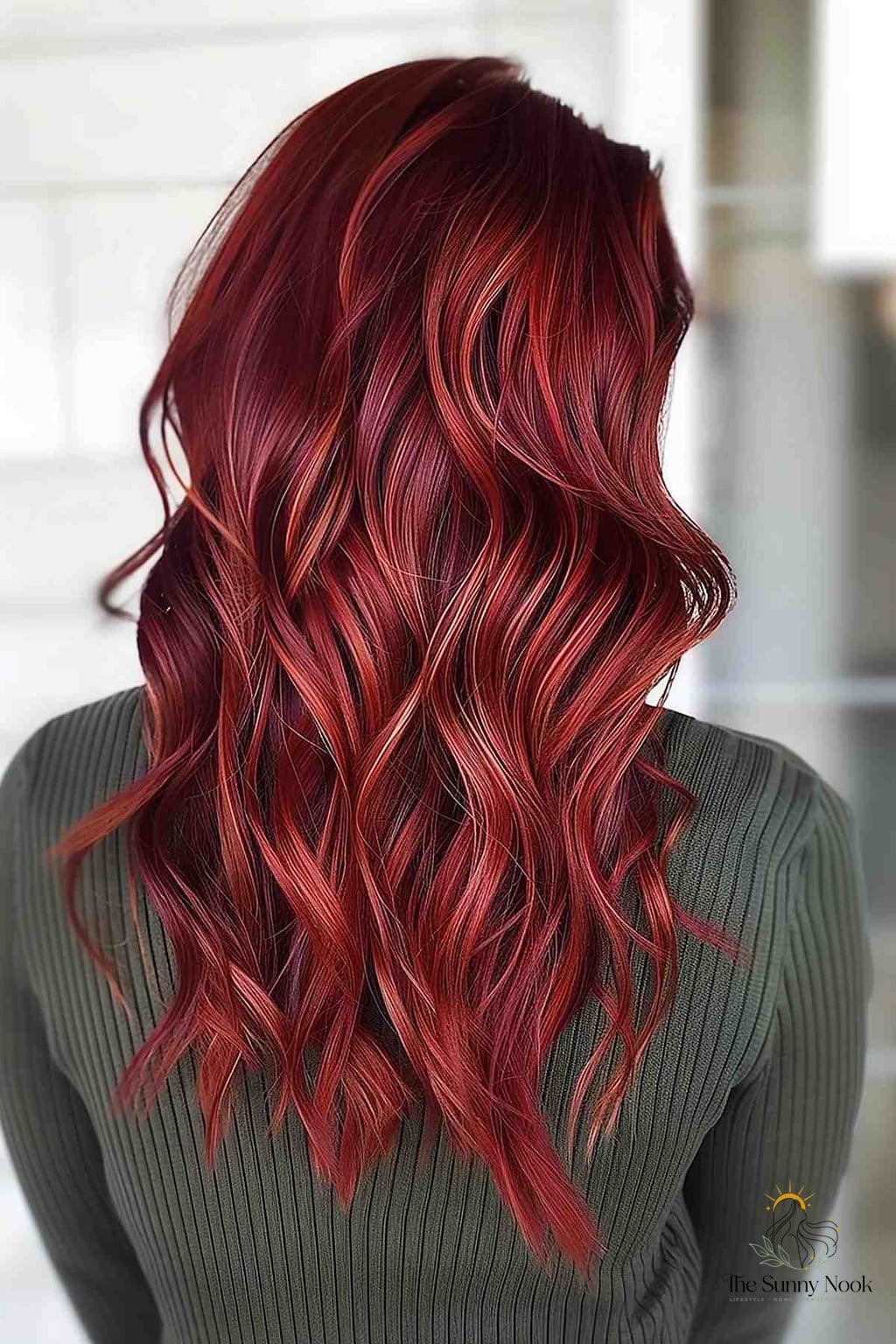 Cherry Red Hair with Brown Highlights