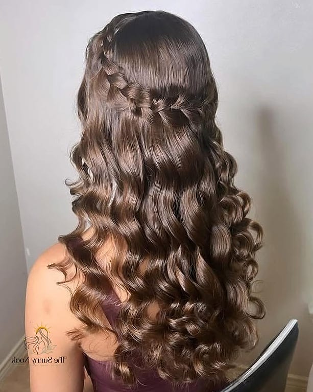 Chestnut Brown Waterfall Braid