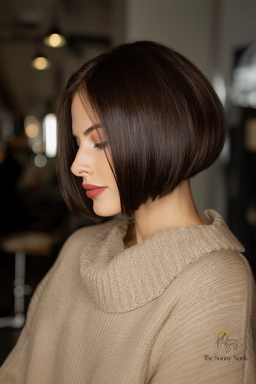 15 Sleek Hairstyles Straight Hair That Are Both Cute and Low Maintenance 10 Chin-Length Bob With Side Part
