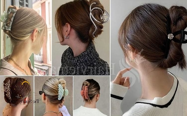 Classic French Twist with a Claw Clip