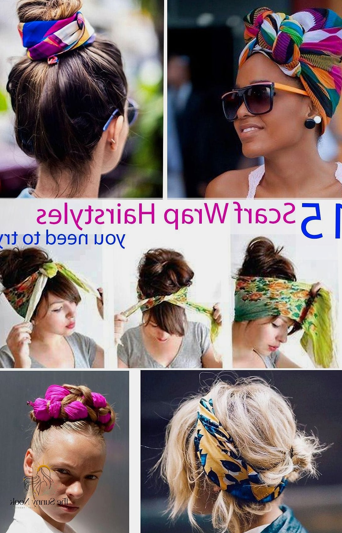 22 Scarf Hairstyles Short Hair to Save Before They Blow Up 2 Classic Headband Wrap