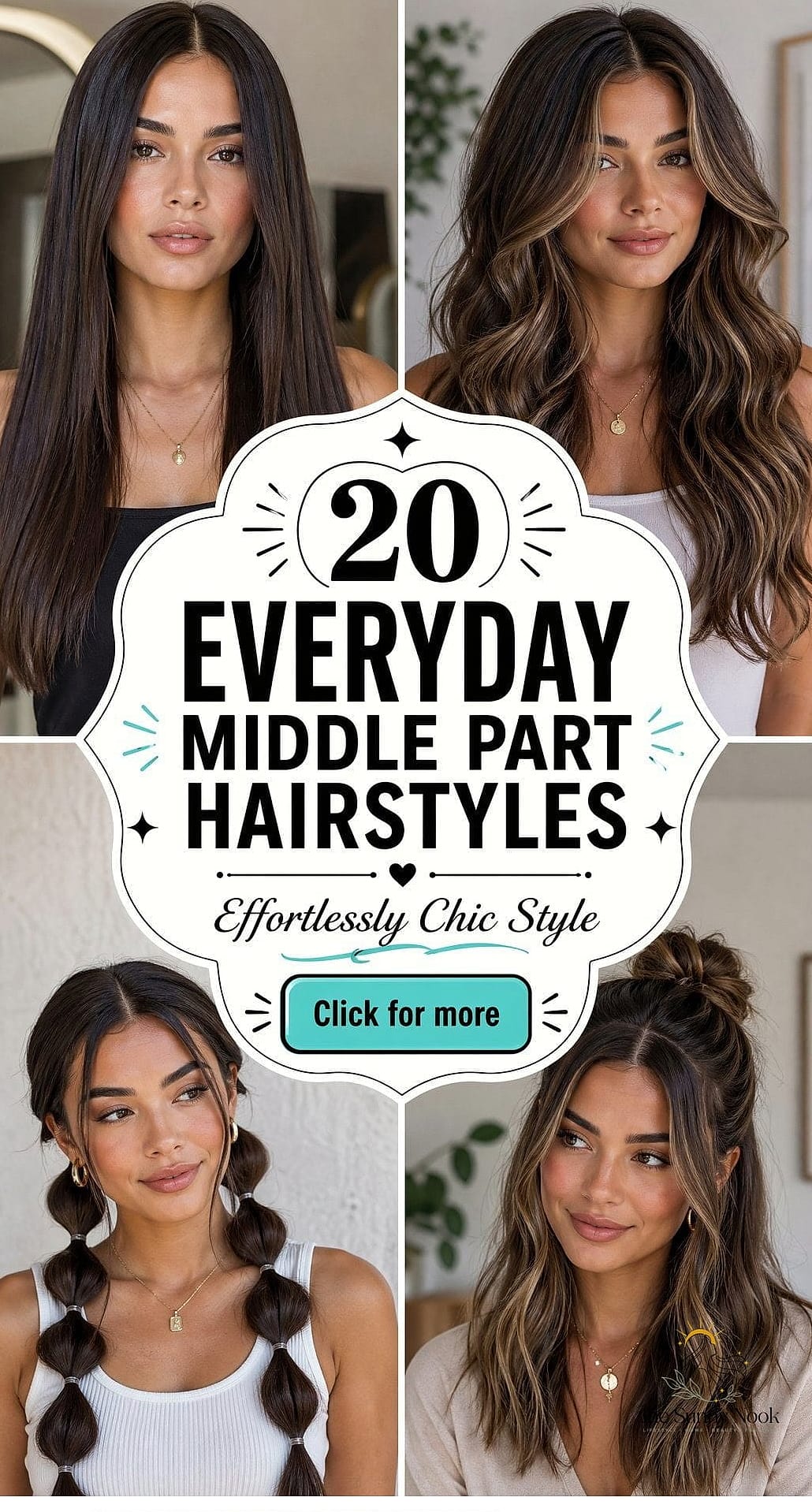 30 Easy Everyday Hairstyles That Are Both Cute and Low Maintenance 17 Classic Middle Part Waves