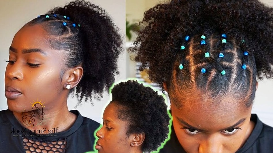 25 Rubberband Hairstyles Natural Hair That Are Both Cute and Low Maintenance 2 Classic Rubberband Ponytail