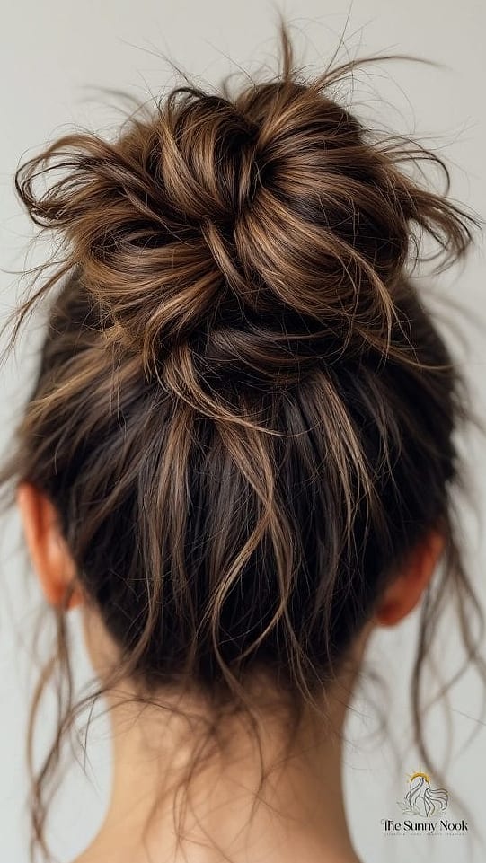 Claw Clip Top Knot for Short Layers