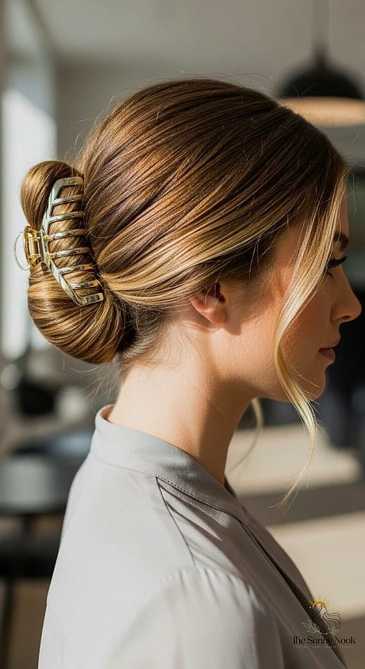 Claw Clip Low Bun for Formal Looks